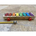 vintage fisher price pull a tune no 870 Xylophone , made in the USA