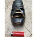 vintage large heavy brass bronze african tribal mask