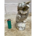 vintage alabaster marble owl hand carved sculpture Italy