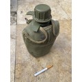 vintage army water bottle in pouch