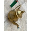 vintage small brass engraved teapot tea pot made in India