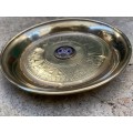 vintage RMMV stirling castle brass compass ashtray plate