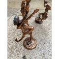 vintage african small copper figure figures statue lot of 5