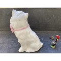 vintage collectable ceramic cat with coin purse made by Coimbra SP Portugal toothpick holder