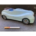 vintage blue car toffee tin woolworths trinket tin storage tin car