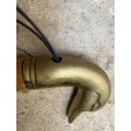 vintage brass duck head walking stick handle