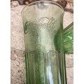 pair of vintage green tone consol coke glass glasses