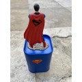superman dc comics schleich figure + superman money box moneybox base