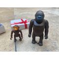 vintage playmobil baboon monkey figure pair