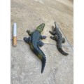 vintage pair of schleich crocodile aligator wild life figure figures 1999