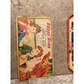 vintage needle book pair , one is empty and other has contents
