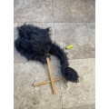 Large Shaggy Fuzzy Monster Walking Puppet black