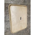 vintage bend bent teak wood rectangular  tray made in Sweden