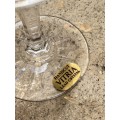 vintage set of four Vitria crystal lead wine glasses in box