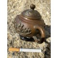 antique bronze chinese teapot tea pot eight immortals , signed