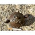 antique bronze chinese teapot tea pot eight immortals , signed