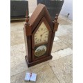 vintage Sharp steeple gothic mantel clock new haven clock co