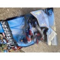 Marvel avengers captain America figure , motorbike with weapon 2011 Hasbro battle chargers