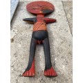 vintage african ashanti wood carved fertility doll statue figure Ghana