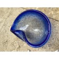 vintage blue Murano glass bubble ashtray