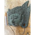 Vintage Bronze  wall mask goddess SITA / asian  wall decor courage and Purity