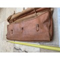 antique old italian leather bag ww1 period with signs of age