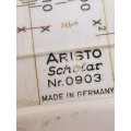 vintage Aristo Scholar slide rule 0903 hard plastic case