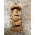 Ganesh wood statue sculpture figure elephant god