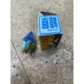 vintage blue bird wind up tin toy from 60s