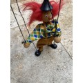 vintage clown string puppet