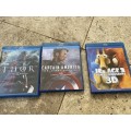 thor 3d captain america 3d ice age 3 3d blu ray lot