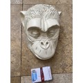 Monkey ape head wood  wall hanging sculpture
