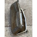 Antique etched silver plate coin purse