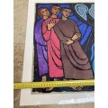 Vintage religious poster mural New Testament Christ   Gruger rollable