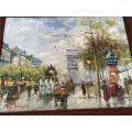 Paris Arc de Triomphe painting by Paul Wrangler framed art