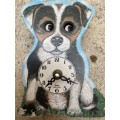 Dog mini cuckoo clock moving eyes for collectors Germany