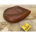 Vintage hand carved wood Mancala Bao game board
