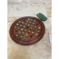 Vintage solitaire marbles marble game