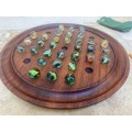 Vintage solitaire marbles marble game
