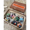 Vintage Chinese eight immortals  figures hand painted clay