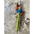 Vintage goofy Disney pencil topper 80s with pencil