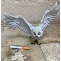 Rubber owl bird ornament decor display indoor / outdoor