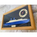 Vintage ship clock  MS Achille Lauro