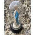 Vintage Our Lady of Grace  Virgin Mary Dome Shrine  standing on a snake