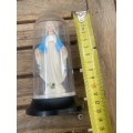 Vintage Our Lady of Grace  Virgin Mary Dome Shrine  standing on a snake