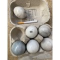 Polished precious stone egg eggs lot of 6