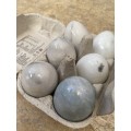 Polished precious stone egg eggs lot of 6