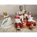 Vintage Ilha da Madeira folk people porcelain pair