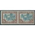 South Africa, GVIR, 1945, 2/6, blue & brown, pair, MH *