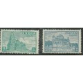 India, 1949 definitive stamps, 8 annas, 12 annas, MH *